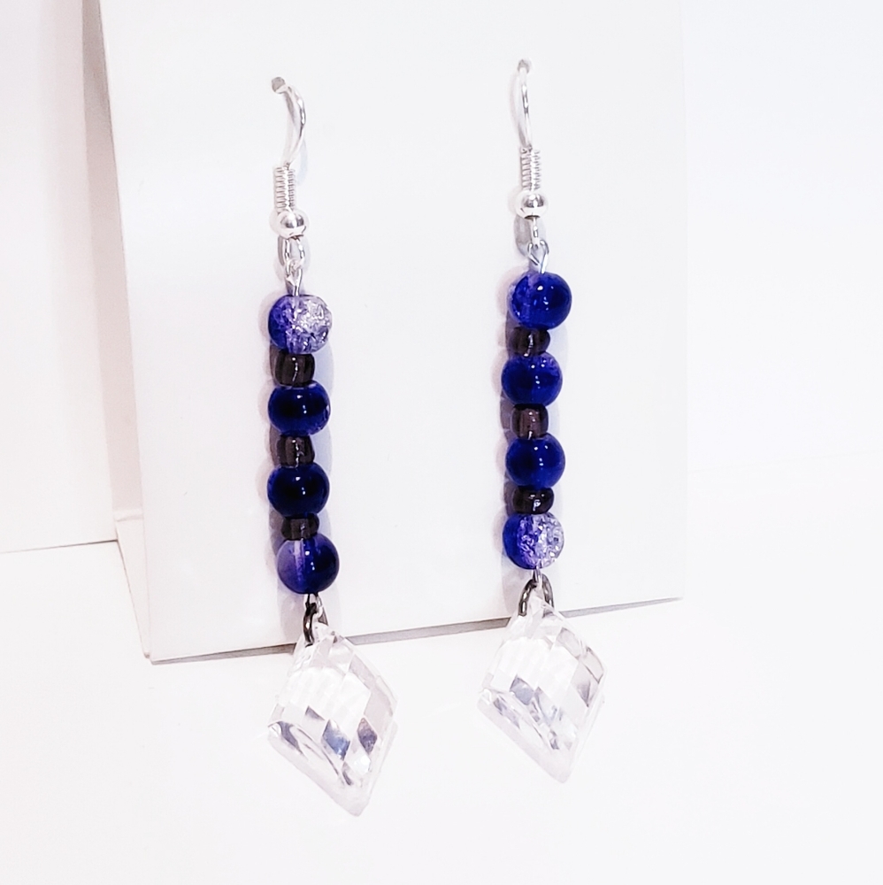 N. Crackle French Hook Earrings